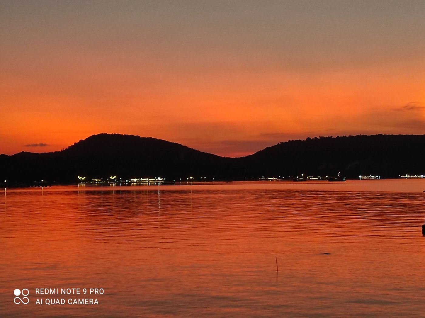 Evening sunset over the bay